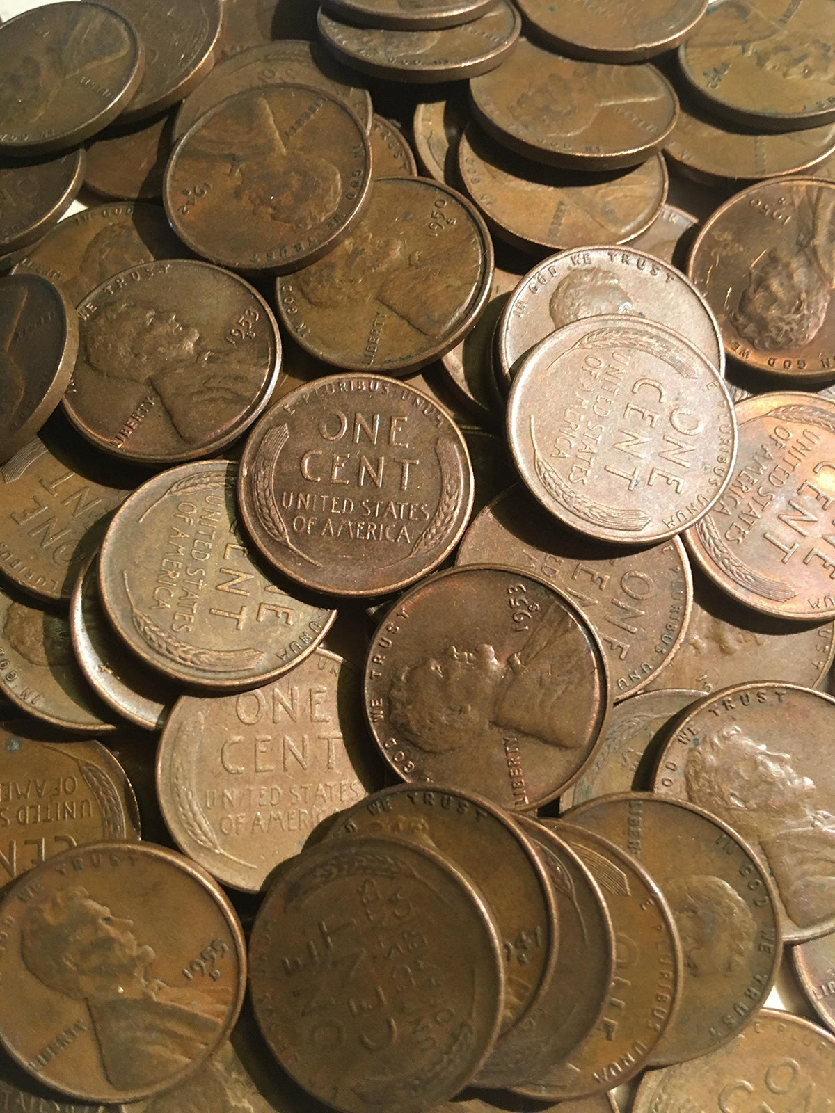 Mixed Date Wheat Cent Rolls