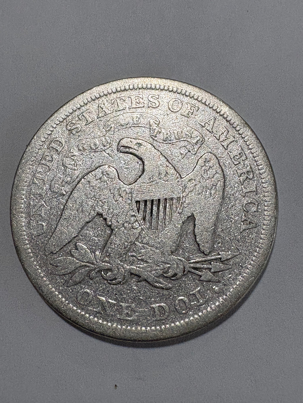 1871 Seated Liberty Dollar - Cleaned/Details