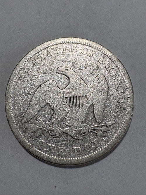 1871 Seated Liberty Dollar - Cleaned/Details