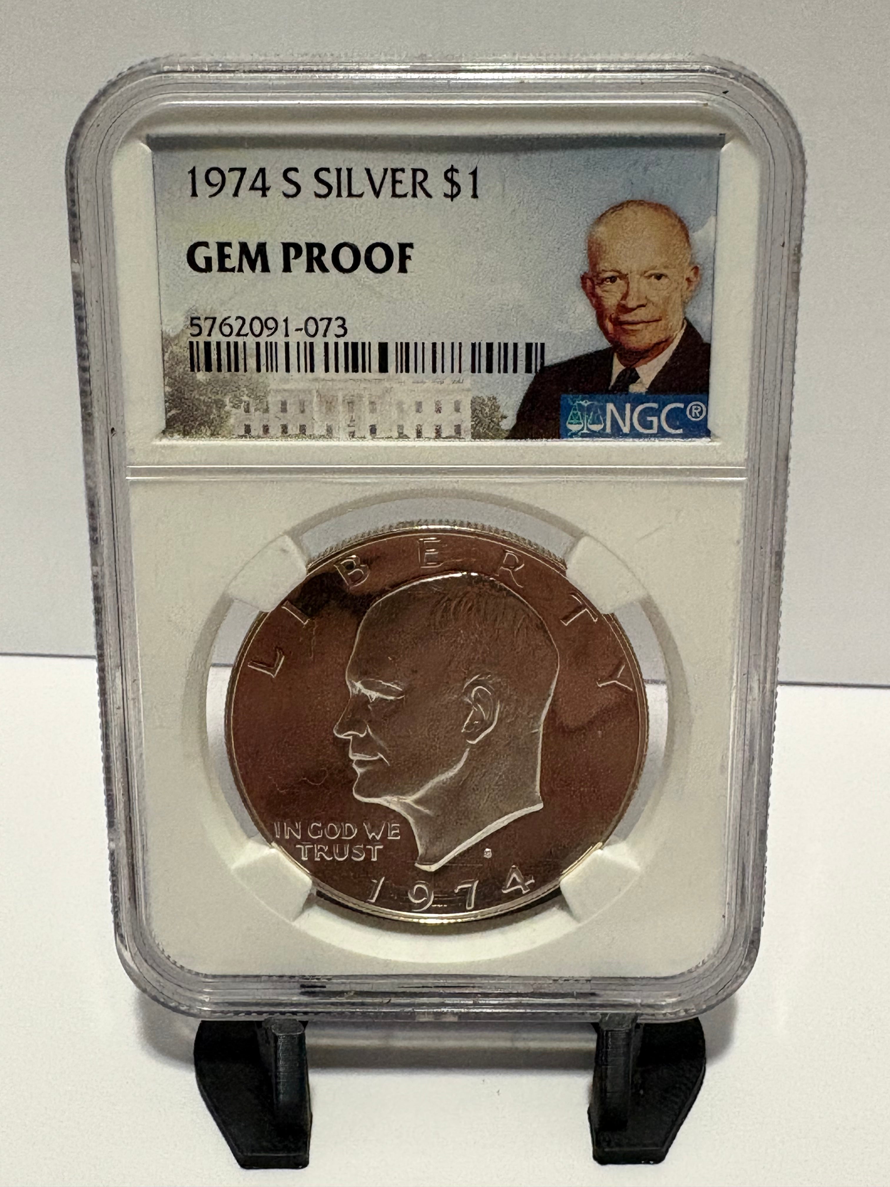 1974-S Silver Eisenhower Dollar NGC Gem Proof