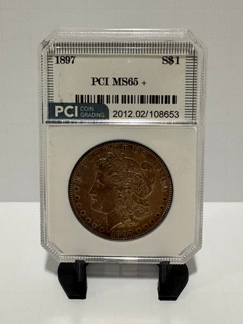 1897 Morgan Silver Dollar - Cobalt Blue Rim Toning