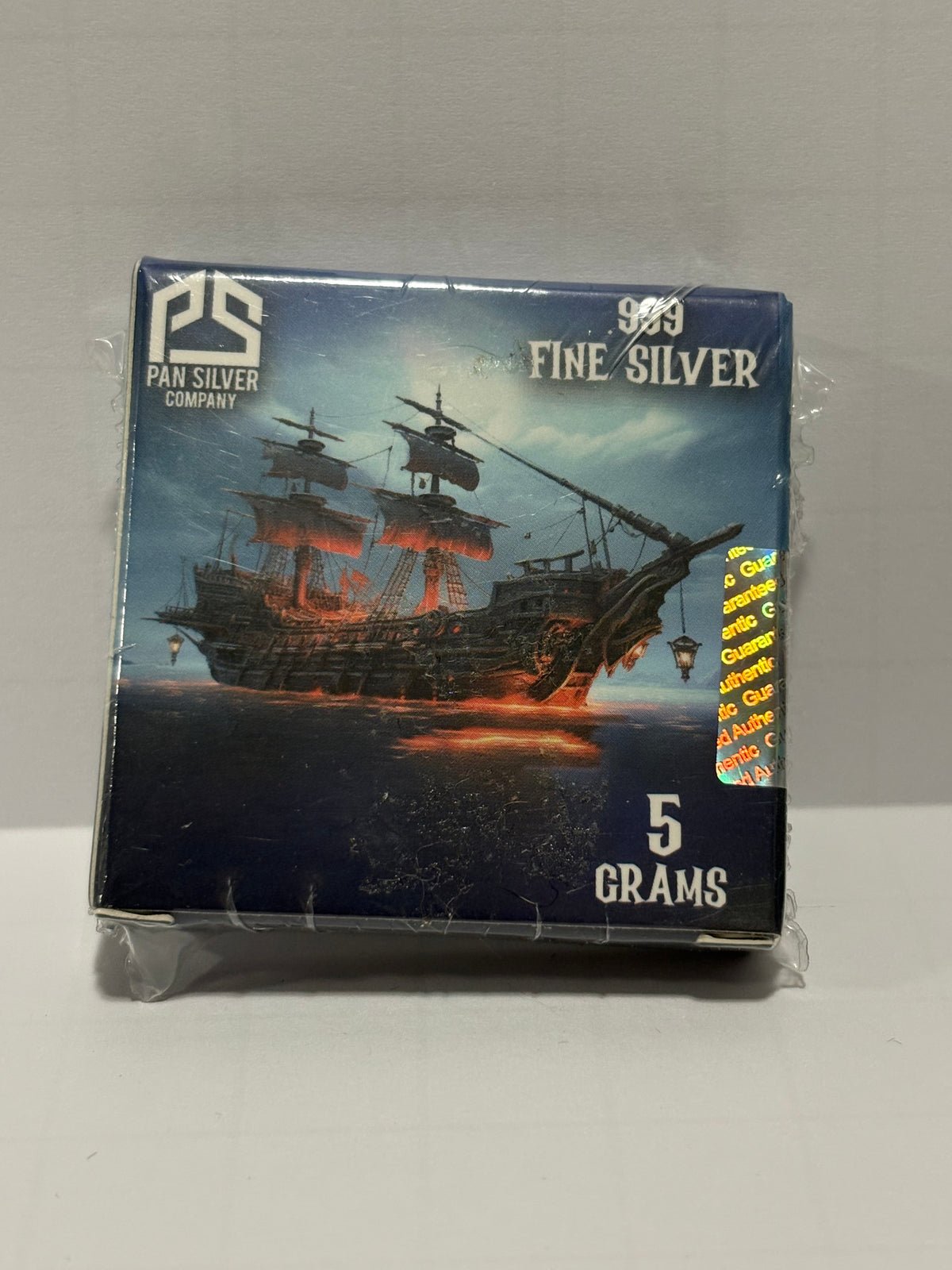 Pirate Ship .999 Silver (5 Grams) - Pan Silver Co - Closed Box Surprise