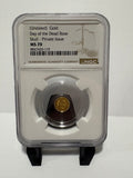 Day of the Dead Rose Skull - 1/200th 24K Gold - NGC MS70