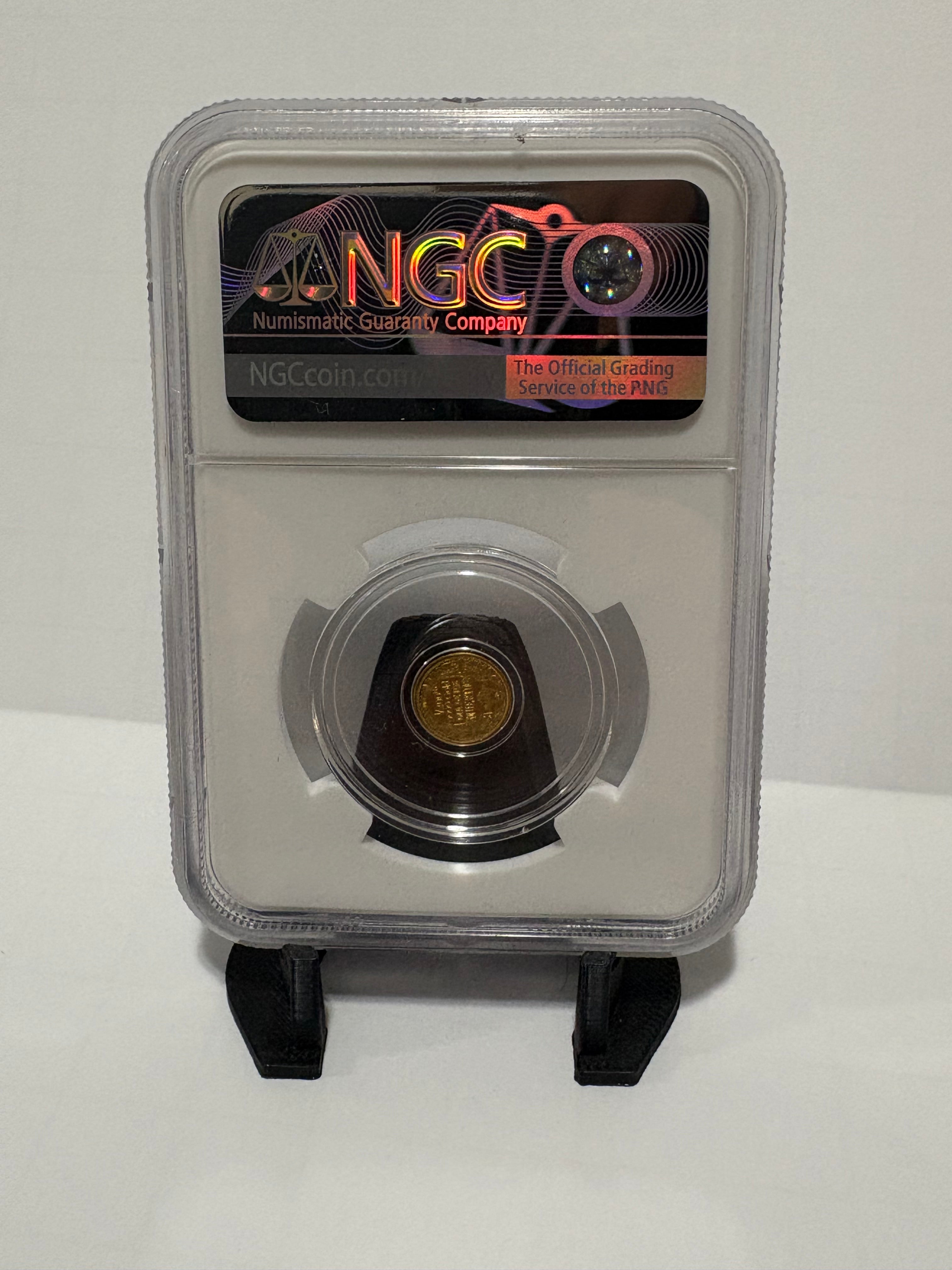 Day of the Dead Rose Skull - 1/200th 24K Gold - NGC MS70