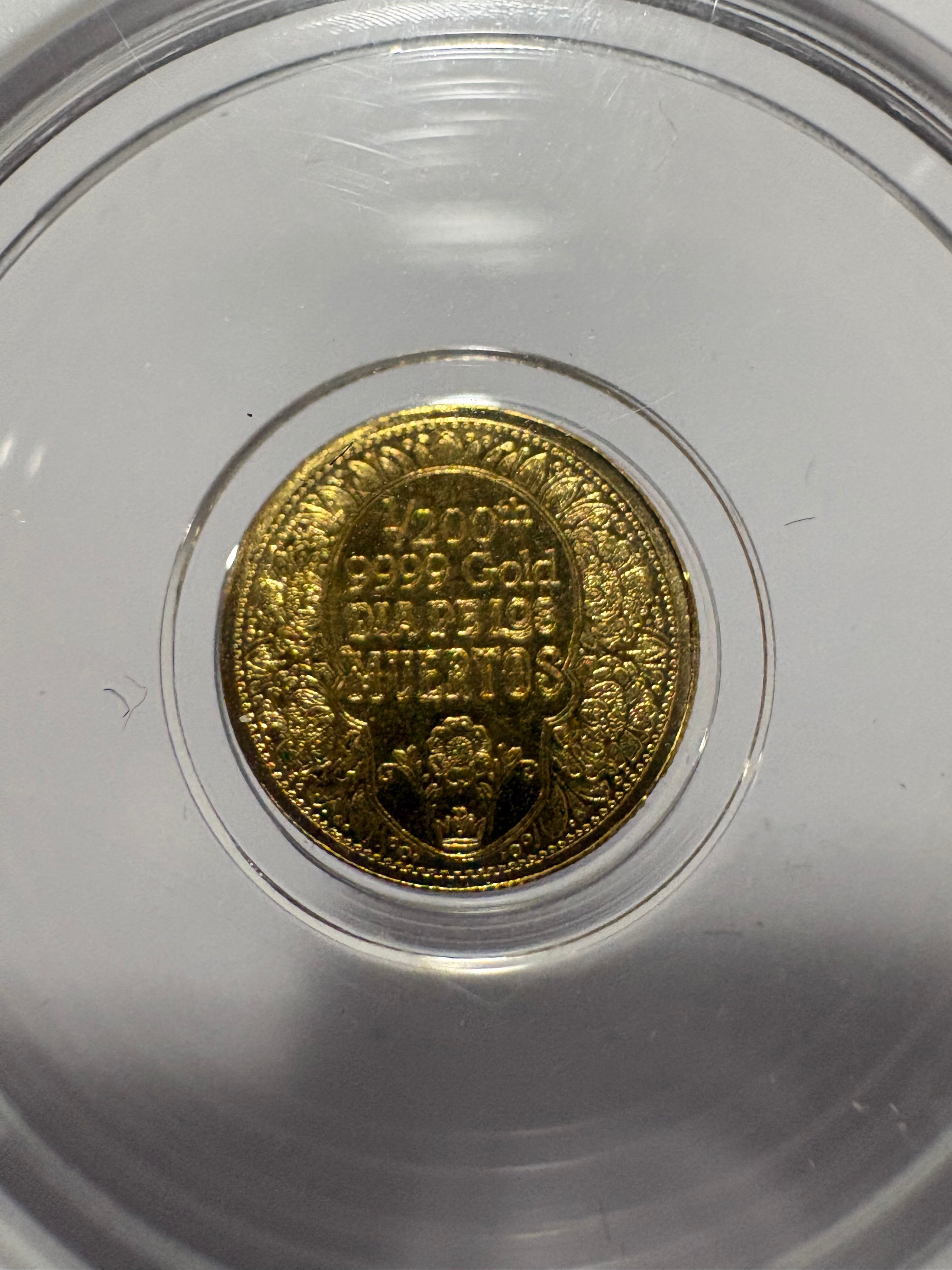 Day of the Dead Rose Skull - 1/200th 24K Gold - NGC MS70