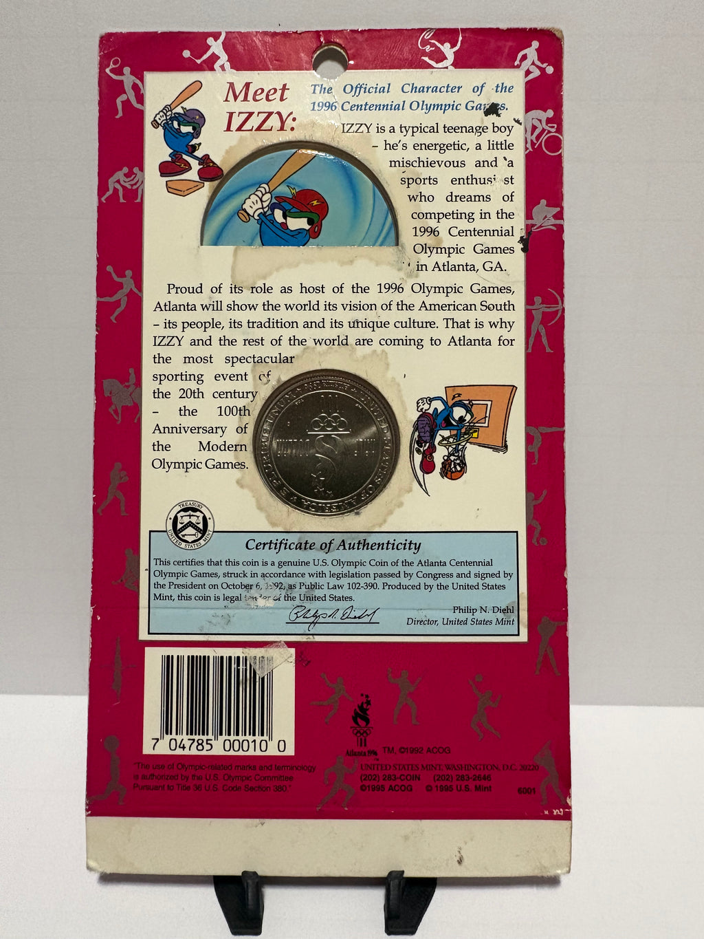 1996-S Olympic Swimming Half Dollar - Commemorative Packaging w/ Pog